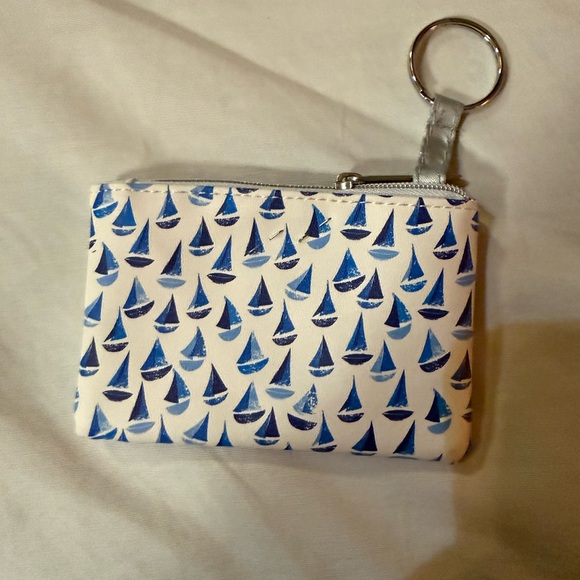 Starbucks White and Blue Pouch with Keyring - Picture 2 of 3